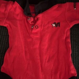 Mecca Red and Black Kids Bodysuit